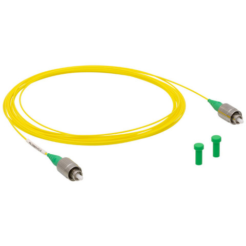 P3-1064Y-FC-5 - Соединительный оптоволоконный кабель, одномодовое оптоволокно, 5 м, защитная оболочка: Ø900 мкм, рабочий диапазон: 980-1650 нм, FC/APC разъем, Thorlabs