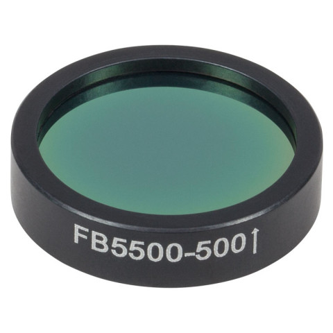 FB5500-500 - Полосовой фильтр, Ø1", центральная длина волны 5.50 мкм, ширина полосы пропускания 0.5 мкм, Thorlabs