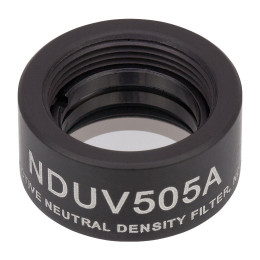NDUV505A - Отражающий нейтральный светофильтр из UVFS, Ø1/2", резьба на оправе: SM05, оптическая плотность: 0.5, Thorlabs