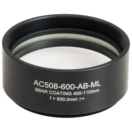 AC508-600-AB-ML - Ахроматический дублет в оправе с резьбой SM2, фокусное расстояние: 600.0 мм, Ø2", просветляющее покрытие: 400 - 1100 нм, Thorlabs