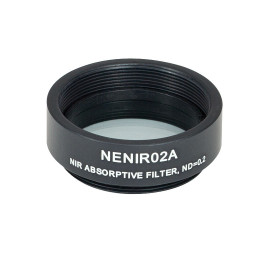 NENIR02A - Абсорбционный нейтральный светофильтр для работы в ближнем ИК диапазоне, Ø25 мм, резьба на оправе: SM1, оптическая плотность: 0.2, Thorlabs