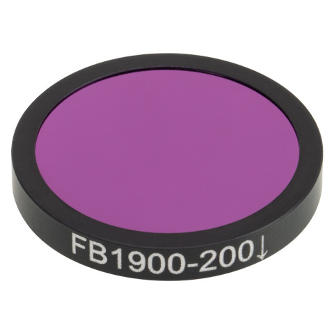 FB1900-200 - Полосовой фильтр для работы в ИК диапазоне, Ø25 мм, центральная длина волны: 1.9 мкм, ширина полосы пропускания: 200 нм, Thorlabs