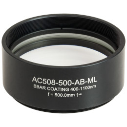 AC508-500-AB-ML - Ахроматический дублет в оправе с резьбой SM2, фокусное расстояние: 500.0 мм, Ø2", просветляющее покрытие: 400 - 1100 нм, Thorlabs