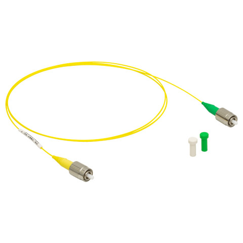 P5-780Y-FC-1 - Соединительный оптоволоконный кабель, одномодовое оптоволокно, 1 м, диапазон рабочих длин волн: 780 - 970 нм, FC/PC и FC/APC разъем, оболочка: Ø900 мкм, Thorlabs