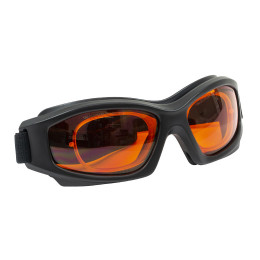 LG3C - Лазерные защитные очки, светло-оранжевые линзы, пропускание видимого излучения 48%, съемный вкладыш для вставки мед. линз, регулируемый ремешок, защита от запотевания, Thorlabs
