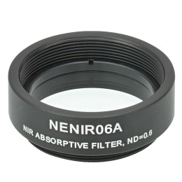 NENIR06A - Абсорбционный нейтральный светофильтр для работы в ближнем ИК диапазоне, Ø25 мм, резьба на оправе: SM1, оптическая плотность: 0.6, Thorlabs
