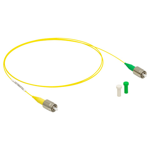 P5-630Y-FC-1 - Соединительный оптоволоконный кабель, одномодовое оптоволокно, 1 м, диапазон рабочих длин волн: 633 - 780 нм, FC/PC и FC/APC разъем, оболочка: Ø900 мкм, Thorlabs