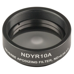 NDYR10A - Отражающий нейтральный светофильтр, обращение аподизации, в оправе, Ø25 мм, оптическая плотность: 0.04 - 1, Thorlabs
