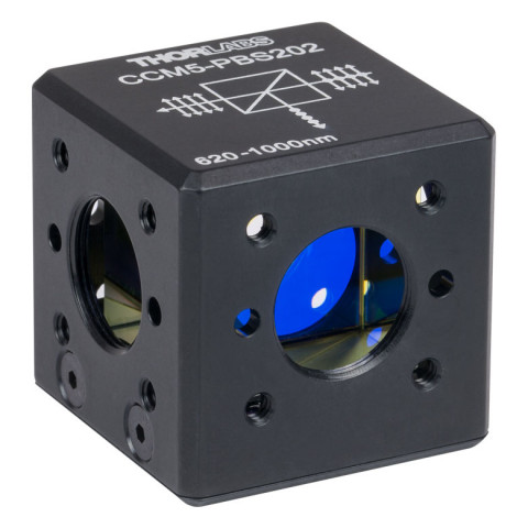 CCM5-PBS202 - Поляризационные светоделительные кубики в оправе, для каркасных систем: 16 мм, рабочий диапазон: 620-1000 нм, крепления: 8-32, Thorlabs
