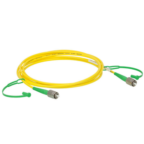 P3-405AR-2 - Соединительный оптоволоконный кабель, одномодовое оптоволокно, 2 м, диапазон рабочих длин волн: 405 - 532 нм, FC/APC (с просветляющим покрытием) и FC/APC (без покрытия) разъем, Thorlabs