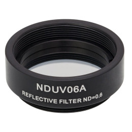 NDUV06A - Отражающий нейтральный светофильтр, UVFS, Ø25 мм, резьба на оправе: SM1, оптическая плотность: 0.6, Thorlabs