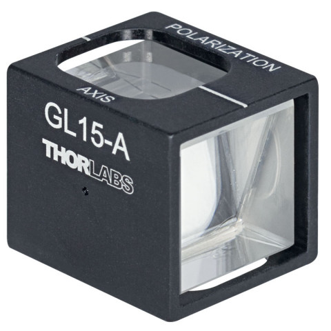 GL15-A - Поляризационная призма Глана для лазерного излучения высокой мощности, апертура: Ø15 мм, в оправе, просветляющее покрытие: 350-700 нм, Thorlabs