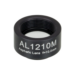 AL1210M - S-LAH64 асферическая линза в оправе, Ø12.5 мм , фокусное расстояние 10 мм, числовая апертура 0.55, без покрытия, Thorlabs