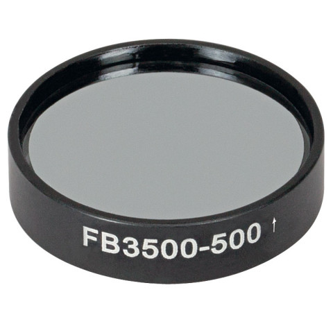 FB3500-500 - Полосовой фильтр, Ø1", центральная длина волны 3.50 мкм, ширина полосы пропускания 0.5 мкм, Thorlabs