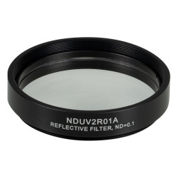 NDUV2R01A - Отражающий нейтральный светофильтр, UVFS, Ø50 мм, резьба на оправе: SM2, оптическая плотность: 0.1, Thorlabs