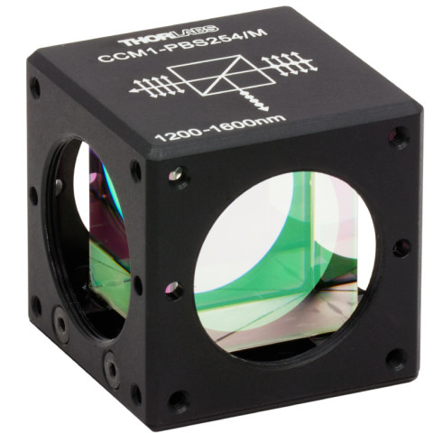CCM1-PBS254/M - Поляризационный светоделительный куб, оправа: 30 мм, рабочий диапазон: 1200-1600 нм, крепления: M4, Thorlabs