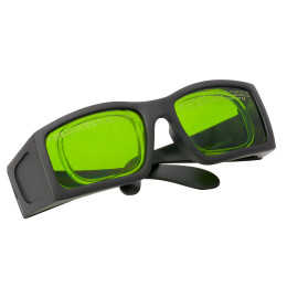 LG2A - Лазерные защитные очки, зеленые линзы, пропускание видимого излучения 19%, нельзя носить поверх мед. очков, съемный вкладыш для вставки линз с диоптриями, Thorlabs