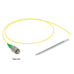 P9-SMF28E6-APC - FC/APC сварные разъемы "Splice-On", длина с волокном: 0.5 м, рабочий диапазон: 1260 - 1625 нм, 6 шт., Thorlabs