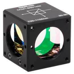 CCM1-BS014/M - Светоделительный куб в оправе, не вносит изменения в поляризацию света, для каркасных систем: 30 мм, просветляющее покрытие: 700 - 1100 нм, крепления: M4, Thorlabs