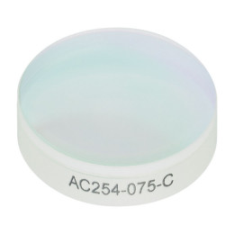 AC254-075-C - Ахроматический дублет, фокусное расстояние: 75.0 мм, Ø1", просветляющее покрытие: 1050 - 1700 нм, Thorlabs
