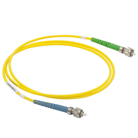 P5-460P-PCAPC-1 - Соединительный оптоволоконный кабель с низким уровнем вносимых потерь, одномодовое оптоволокно, 1 м, диапазон рабочих длин волн: 488 - 633 нм, FC/PC и FC/APC разъем, Thorlabs