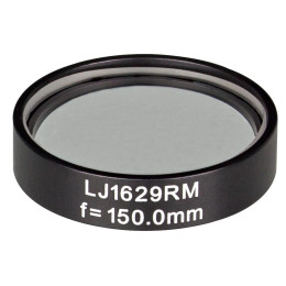 LJ1363RM -  N-BK7 плоско-выпуклая круглая линза в оправе, фокусное расстояние: 400 мм, Ø1", без покрытия, Thorlabs