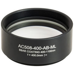 AC508-400-AB-ML - Ахроматический дублет в оправе с резьбой SM2, фокусное расстояние: 400.0 мм, Ø2", просветляющее покрытие: 400 - 1100 нм, Thorlabs