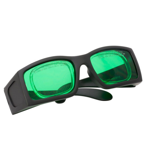 LG8A - LG9A - Лазерные защитные очки, линзы изумрудного цвета, пропускание видимого излучения 35%, нельзя носить поверх мед. очков, съемный вкладыш для вставки линз с диоптриями, Thorlabs