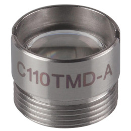 C110TMD-A - Асферическая линза Geltech в оправе, f = 6.24 мм, NA = 0.40, просветляющее покрытие: 350-700 нм, Thorlabs