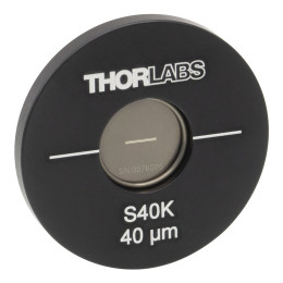 S40K - Оптическая щель в оправе Ø1", ширина: 40 ± 3 мкм, длина: 3 мм, Thorlabs