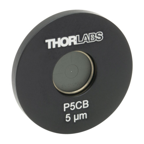 P5CB - Точечная диафрагма в оправе Ø1", диаметр отверстия: 5 ± 1 мкм, материал: позолоченная медь, Thorlabs
