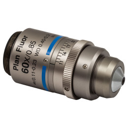 N60X-PF - 60X Nikon планарный флюоритовый объектив с регулировочным кольцом, числовая апертура 0.85, рабочее расстояние 0.31 - 0.4 мм, Thorlabs