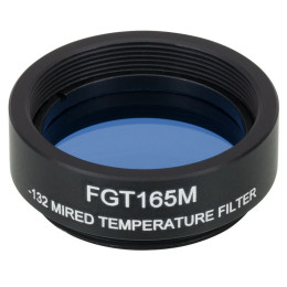 FGT165M - Светофильтр для коррекции цветовой температуры в оправе, Ø25 мм, резьба SM1, сдвиг по шкале Майред: -132, Thorlabs