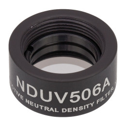 NDUV506A - Отражающий нейтральный светофильтр из UVFS, Ø1/2", резьба на оправе: SM05, оптическая плотность: 0.6, Thorlabs