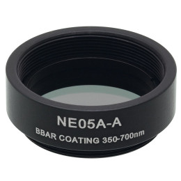 NE05A-A - Абсорбционный нейтральный светофильтр, Ø25 мм, резьба на оправе: SM1, просветляющее покрытие: 350 - 700 нм, оптическая плотность: 0.5, Thorlabs