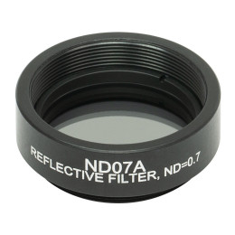 ND07A - Отражающий нейтральный светофильтр, Ø25 мм, резьба на оправе: SM1, оптическая плотность: 0.7, Thorlabs