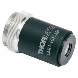 LMU-10X-351 - Фокусирующий объектив MicroSpot, 10X, просветляющее покрытие: 340 - 370 нм, NA=0.25, Thorlabs