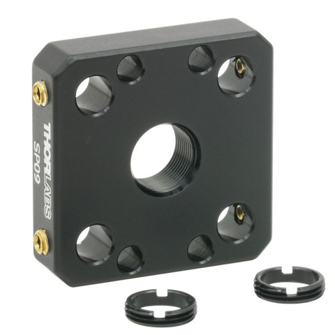 SP09 - Держатель для оптики диаметром 7 мм, для каркасных систем (16 мм), 2 стопорных кольца SM7RR в комплекте, Thorlabs