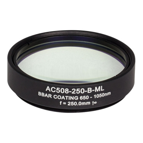 AC508-250-B-ML - Ахроматический дублет, f=250 мм, Ø2", резьба на оправе: SM2, просветляющее покрытие: 650-1050 нм, Thorlabs