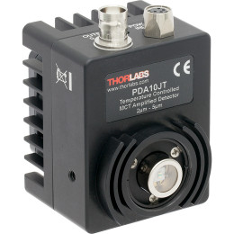 PDA10JT - HgCdTe фотодетектор с усилителем и термоэлектрическим охлаждением, рабочий спектральный диапазон: 2.0 - 5.4 мкм, усилитель с емкостной связью, активная область: 1 мм2, источник питания: 100 - 120 В, Thorlabs