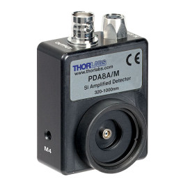 PDA8A/M - Si фотодетектор с усилителем, фиксированный коэффициент усиления, рабочий спектральный диапазон: 320-1000 нм, ширина полосы пропускания: 50 МГц, площадь активной области: 0.5 мм2, источник питания: 230 В, Thorlabs
