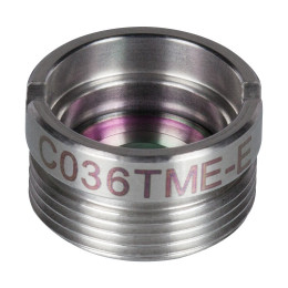 C036TME-E - Асферическая линза в оправе, фокусное расстояние 4.0 мм, числовая апертура 0.56, просветляющее покрытие: 3 - 5 мкм, Thorlabs
