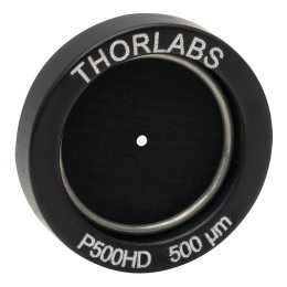 P500HD - Точечная диафрагма в оправе Ø1/2" (12.7 мм), диаметр отверстия: 500 ± 10 мкм, материал: нержавеющая сталь, Thorlabs