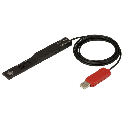 PM16-130 - Измеритель мощности с USB интерфейсом, фотодиодный датчик на основе кремния (Si) с тонкой конфигурацией, рабочий диапазон: 400 - 1100 нм, макс. детектируемая мощность: 500 мВт, Thorlabs