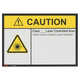 LSS10C - Предупреждающий знак "CAUTION", лазерная безопасность, 10" x 14", Thorlabs