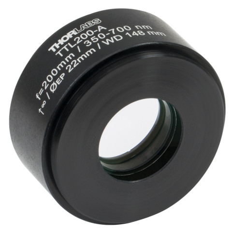 TTL200-A - Тубусная линза, фокус: 200 мм, просветляющее покрытие: 350-700 нм, внешняя резьба: SM2, Thorlabs