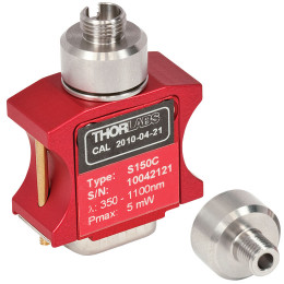 S150C - Фотодиодный датчик для измерения мощности в корпусе для соединения с оптоволокном, кремний, рабочий спектральный диапазон: 350 - 1100 нм, макс. мощность: 5 мВт, Thorlabs