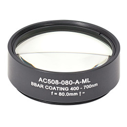 AC508-080-A-ML - Ахроматический дублет, f=80 мм, Ø2", резьба на оправе: SM2, просветляющее покрытие: 400-700 нм, Thorlabs