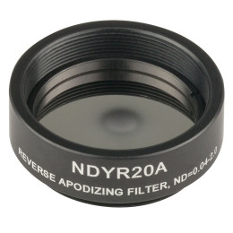 NDYR20A - Отражающий нейтральный светофильтр, обращение аподизации, в оправе, Ø25 мм, оптическая плотность: 0.04 - 2, Thorlabs