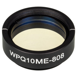 WPQ10ME-808 - Четвертьволновая пластинка из ЖК полимера в оправе, Ø1", рабочая длина волны: 808 нм, резьба: SM1, Thorlabs
